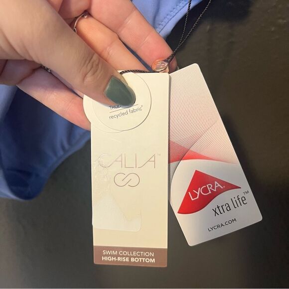 CALIA Women's High Waisted Tipping Swim Bottoms - Picture 10 of 13